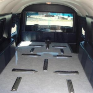 91 hearse interior