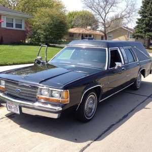 1989 Ford Hearse prior to becoming the 'Veteran Hearse'