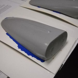 Original Briarean light pod being prepared for making urethane mold