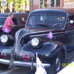 1939 AJ Miller Buick hearse on display at PCS meet in downtown Rapid City, SD