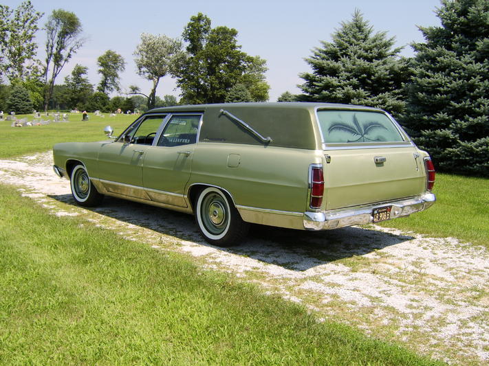 1969 Abbott & Hast Ford "Junior" hearse.  Conversion on a Ford Ranch Wagon base.