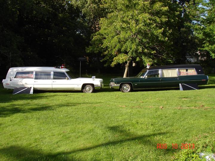 1971 and 1972 Miller Meteor Combinations set up as ambulances with sail panels.