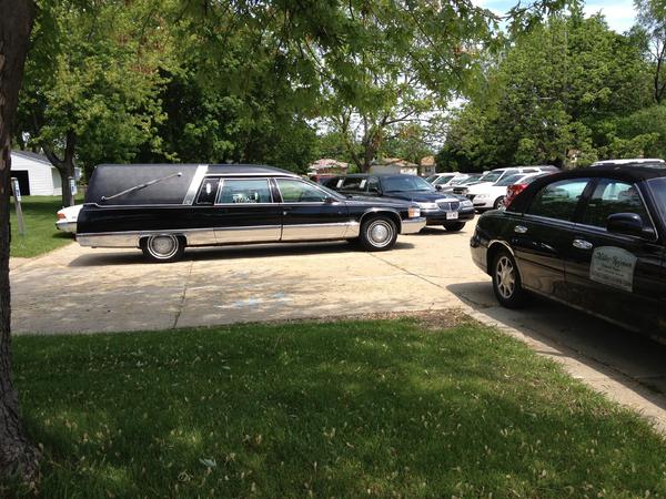 1996 Cadillac Hearse, Eagle Coach Co. We borrowed this hearse from another funeral home, until we acquired our own Cadillac Hearse. Lincoln Town Car a