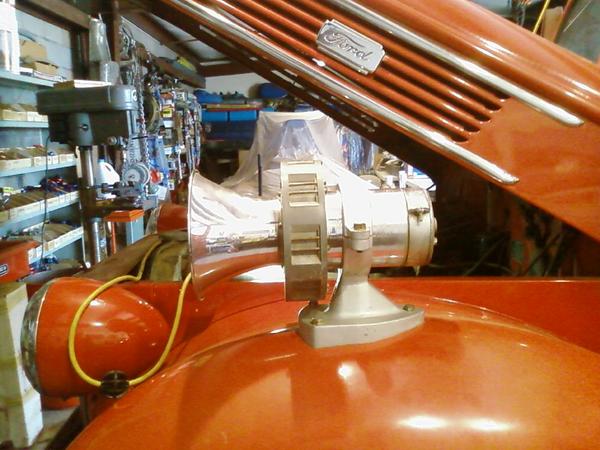 siren on a 1940 Seagrave Fire Truck, Ford Chassis S/N A6845 mfg 10/26/1940
