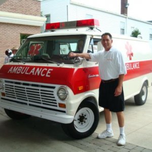 Ron's very nice and fully stocked Ford Ambulance.