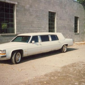 1986 Cadillac , R.S. Harper Custom Coach Works of  Fraser ,Mi Renaissance edition 63" double cut  raised roof limousine note the gold trim. This was o