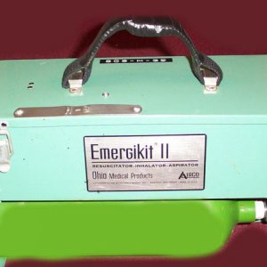 Emergi-Kit II, w/ E&J Parts. Resuscitator/Inhalator/Aspirator. Edited b/c I borrowed the tank. I only own new, aluminum tanks, so I can rotate them.