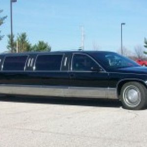 1995 Cadillac Fleetwood 112", 10-passenger limousine by Chicago Armor.