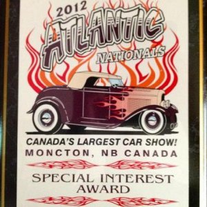 2012 Atlantic Nationals Special Interest Vehicle Award