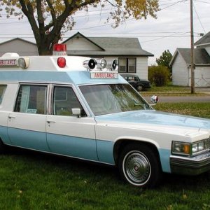 One of the last,  my 1977 Superior Cad 
orignally from F & M Ambulance Service
Fargo, ND
