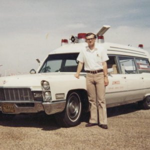 Me in 1970 with 1967 M&M Ambulance
Managed Jermoo's Ambulance Service
Mauston, WI