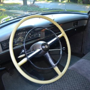 50 Meteor drivers cockpit with correct (optional "Special") NOS Steering Wheel &  dash resto.