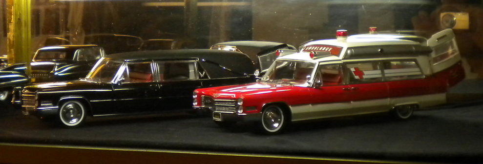 1966 S&S Hightop Ambulance & Hearse.