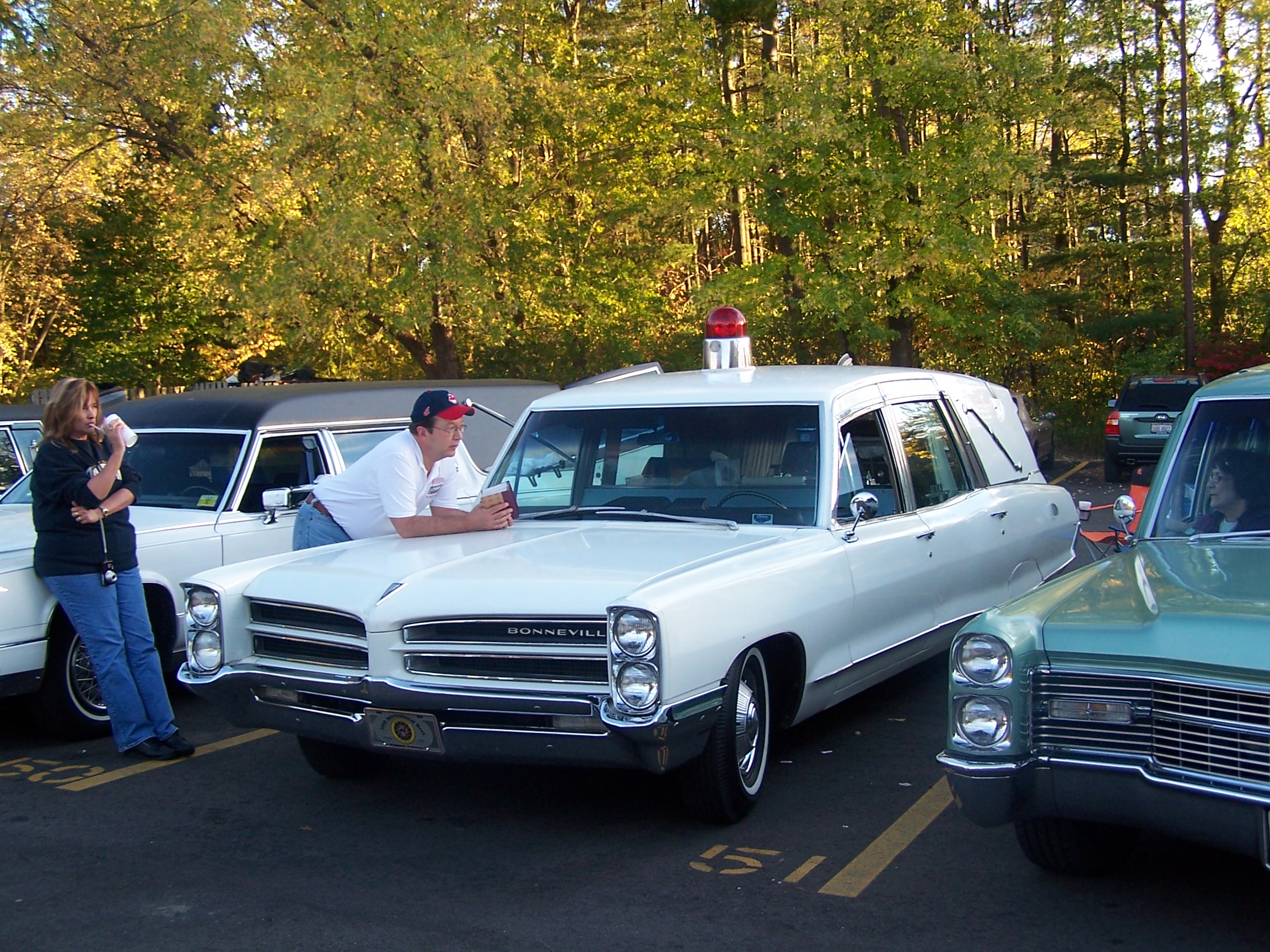 1966 Superior Pontiac combo sporting her landau panels. Notice LeAnn Boston to the left staring at my rear end? Really LeAnn!