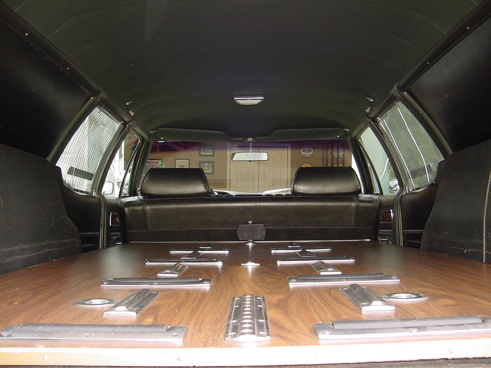 1969 Abbott & Hast Ford "Junior" hearse.  Conversion on a Ford Ranch Wagon base.