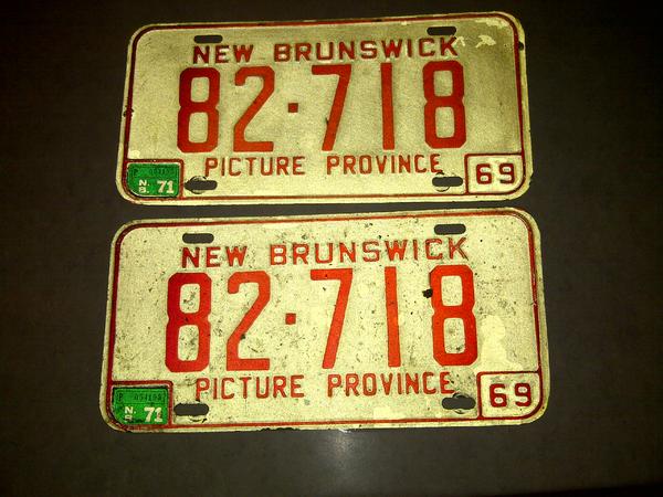 1969 License Plates