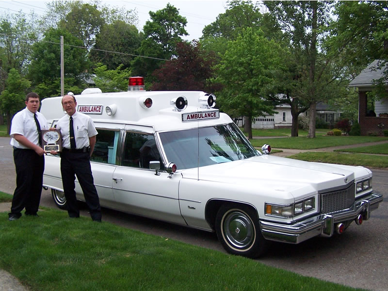 1975 Cadillac Superior 54" Ambulance purchased from Peter Orioles in New York. It is believed that the car saw actual service in New Jersey.