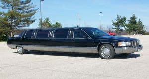 1995 Cadillac Fleetwood 112", 10-passenger limousine by Chicago Armor.