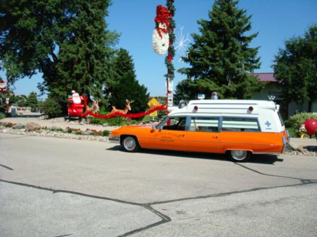 Bronner's CHRISTmas World. Nothing like a Lifeliner next to Santa Claus.