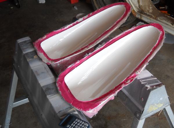 Gel-coat brushed into the urethane molds