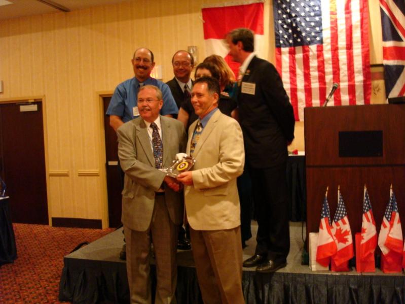 Here I am accepting my "John Keel Award" for 2009 from Brady Smith. In the background we have Steve Lichtman, Ron Devies, Sarah Snook, LeeAnn Boston, 
