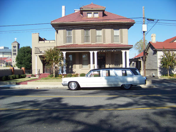 MLK hearse on its return to Memphis, Tn. and to the original funeral home which owned it, R.L. Lewis and Sons