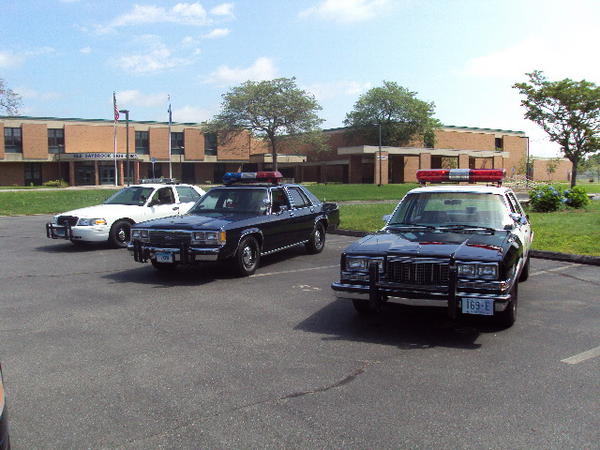 My 3 Police cars at the Old Saybrook 2nd annual police car and emergency vehicle show hosted by me. Summer of 2009