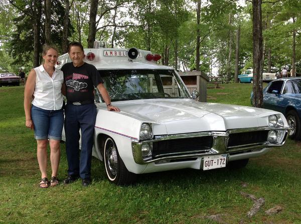 Susan with Gene Winfield at the 2012 Atlantic Nationals Car Show.