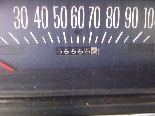 Today's mileage on my 67. Today is also Friday the 13th.